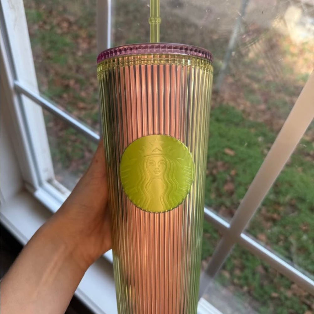 Starbucks Green and Yellow Tumbler